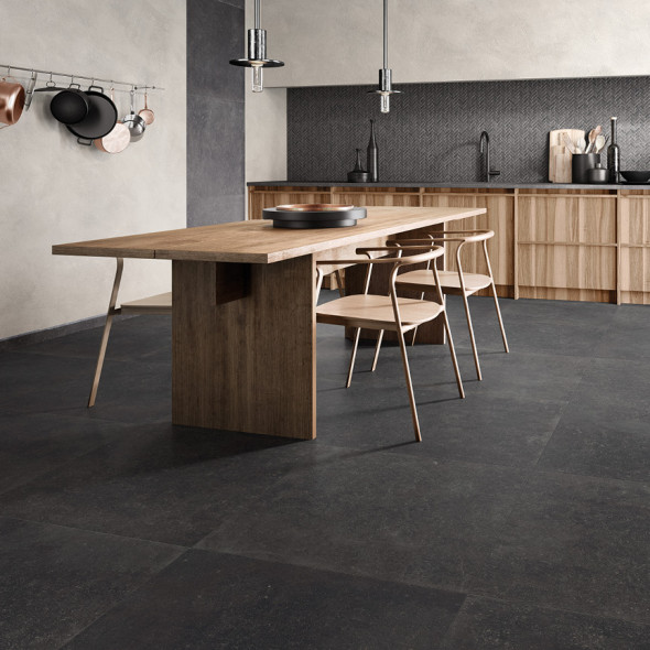 carrelages imitation pierre bleue, carrelage sol, look de la pierre bleue, bleu, Impermo